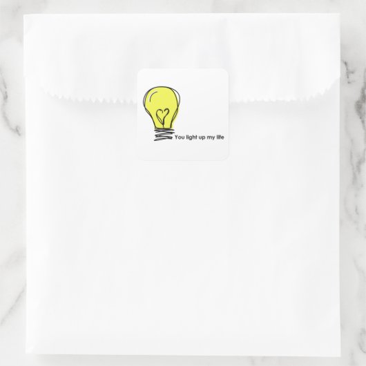 あなたは私の人生のステッカーを点灯させる スクエアシール (バッグ)