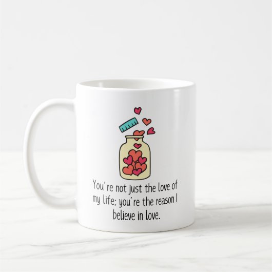 あなたは私の人生の贈り物の愛だけではない コーヒーマグカップ (左)
