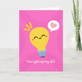 あなたは私の人生を明るくする かわいい電球 カード