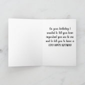 あなたは私の人生を輝かせてくれる**ハッピーバースデー**あなたに！ カード (内部)