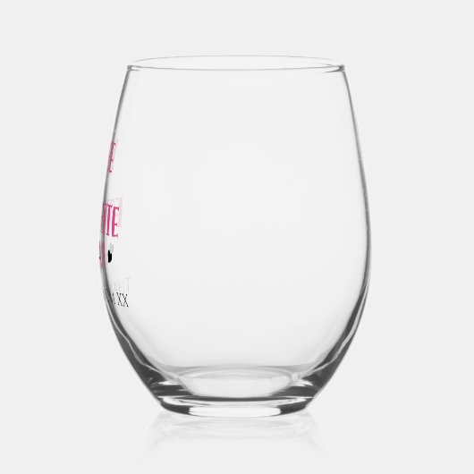 あなたは私の人間お気に入りののワイングラスありがとう、ママ ステムなしワイングラス (左)