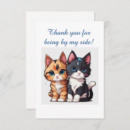 あなたは私の傍にいてくれてありがとう サンキューカード (正面/裏面)