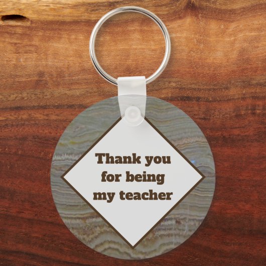 あなたは私の先生Brown Green Onyxありがとう キーホルダー (正面)