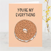 あなたは私の全てのベーゲル記念日カード カード (黄色い花)