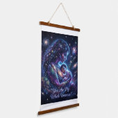 あなたは私の全宇宙 - コズミックママベイビーアート 吊り下げ型タペストリー (傾斜あり)