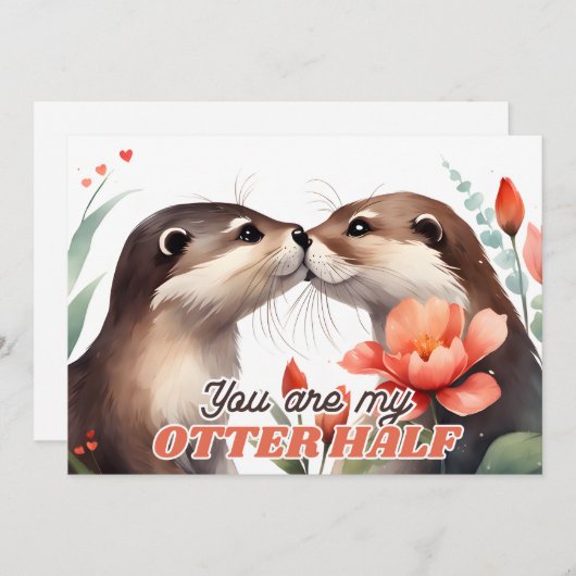 あなたは私の半身のバレンタキスをするイン シーズンカード (正面/裏面)