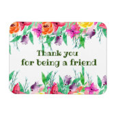 あなたは私の友人であるフローラデザイン マグネット (横)