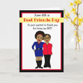 あなたは私の友人パープル最高のカードしてくれてありがとう カード (黄色い花)