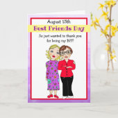あなたは私の友人パープル最高のカードしてくれてありがとう カード (黄色い花)