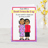 あなたは私の友人パープル最高のカードしてくれてありがとう カード (黄色い花)