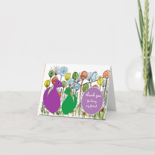 あなたは私の友達になってくれてありがとう サンキューカード (正面)