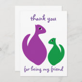 あなたは私の友達になってくれてありがとう サンキューカード (正面/裏面)