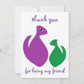 あなたは私の友達になってくれてありがとう サンキューカード (正面)
