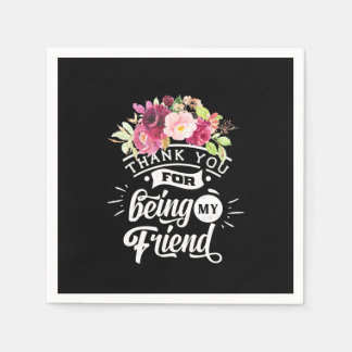 あなたは私の友達になってくれてありがとう スタンダードカクテルナプキン