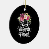 あなたは私の友達になってくれてありがとう セラミックオーナメント (右)