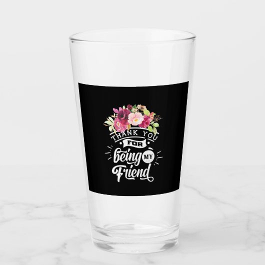 あなたは私の友達になってくれてありがとう タンブラーグラス (正面)