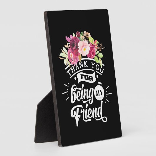 あなたは私の友達になってくれてありがとう フォトプラーク (側面)