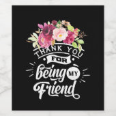 あなたは私の友達になってくれてありがとう ワインラベル (シングルラベル)