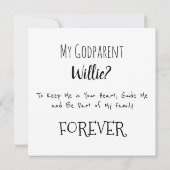 あなたは私の名親になれますか。足生まれたばかりの提案 カード (裏面)