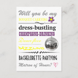 「あなたは私の名誉のマトロンになるの？」 招待状