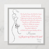 あなたは私の名誉の母になりますか？カード 招待状 (正面/裏面)