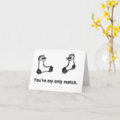 あなたは私の唯一のマッチ、チューブソックス カード (黄色い花)