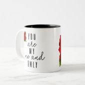 あなたは私の唯一の二音コーヒーマグだ ツートーンマグカップ (正面左)