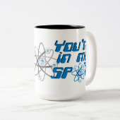 あなたは私の場所でギークユーモアのマグカップ ツートーンマグカップ (正面右)