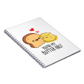 あなたは私の大切なバター 相方 バター トースト ユーモア ノートブック (右側)