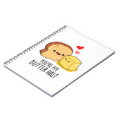 あなたは私の大切なバター 相方 バター トースト ユーモア ノートブック (左側)