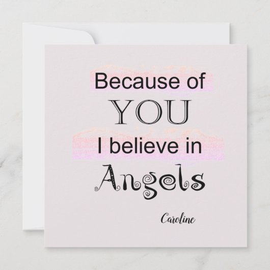 あなたは私の天使 カード (裏面)