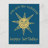 あなたは私の太陽です お誕生日おめでとう カスタム ポストカード (正面)