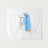 あなたは私の太陽のような黄色オレンジ色の太陽の光 雲 タペストリー (正面(横))