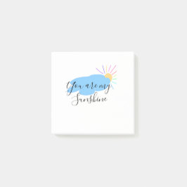 あなたは私の太陽のような黄色オレンジ色の太陽の光 雲 ポストイット