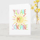 あなたは私の太陽のグリーティングカード 愛のカード カード (黄色い花)