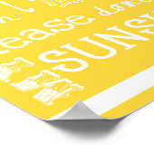 あなたは私の太陽の光 – 黄色 – ポスター (角)