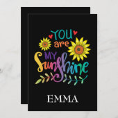 あなたは私の太陽の誕生日カード 招待状 (正面/裏面)