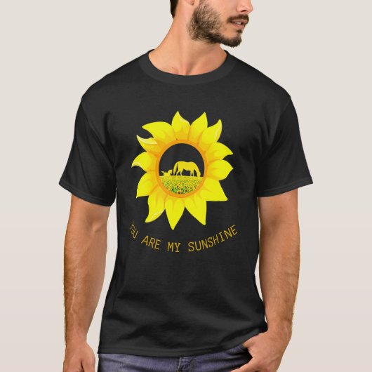 あなたは私の太陽の馬ひまわりウマ Tシャツ (正面)
