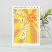 あなたは私の太陽、お母さん　明るくて幸せな母の日 シーズンカード (スタンド正面)