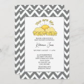 あなたは私の太陽 ニュートラルベイビーシャワー 招待状 (正面/裏面)