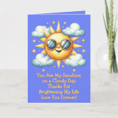 あなたは私の太陽 & バレンタインのラブポエム カード (正面)