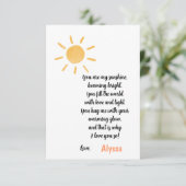 あなたは私の太陽 母の日 サンキューカード (スタンド正面)