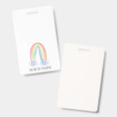 あなたは私の太陽 水彩絵の具で描いた虹 バッジ (正面＆裏面)