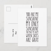 あなたは私の太陽 私の唯一の太陽 ポストカード (正面/裏面)