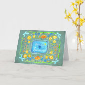 あなたは私の太陽 美しい手描きの花 カード (黄色い花)