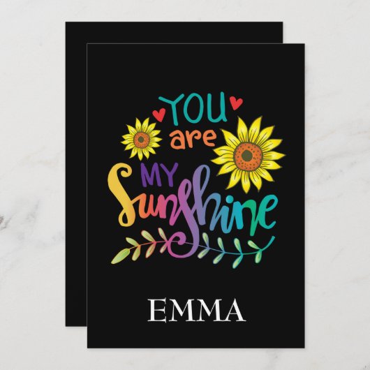 あなたは私の太陽 誕生日カード 招待状 (正面/裏面)