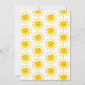 あなたは私の太陽 1歳の誕生日パーティー 招待状 (裏面)