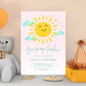 あなたは私の太陽 1歳の誕生日パーティー 招待状