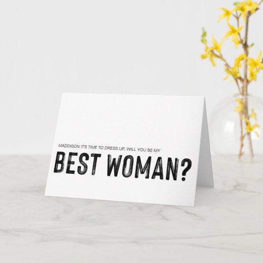 あなたは私の女性の最高のブライダルパーティのお願いを カード (黄色い花)