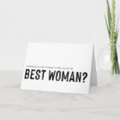あなたは私の女性の最高のブライダルパーティのお願いを カード (正面)